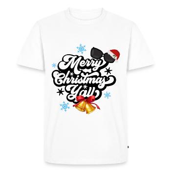 Joyeux Noël en noir et blanc - T-shirt Premium bio Homme - blanc - Devant - Nico (187cm)