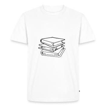 Livres - T-shirt Premium bio Homme - blanc - Devant - Nico (187cm)