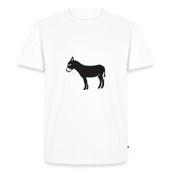 DONKEY - Men's Premium Organic T-Shirt - white - Front - Nico (187cm)