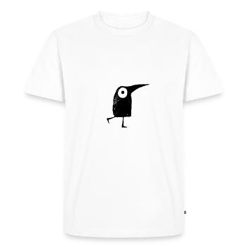 funny birds walking - Men's Premium Organic T-Shirt - white - Front - Nico (187cm)