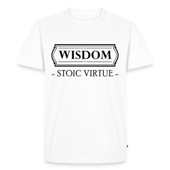 Vertu stoïcienne Sagesse Sagesse Stoïcisme Stoïcien - T-shirt Premium bio Homme - blanc - Devant - Nico (187cm)