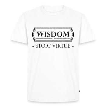 Vertu stoïcienne Sagesse Stoïcisme Cadeau Stoïcien - T-shirt Premium bio Homme - blanc - Devant - Nico (187cm)