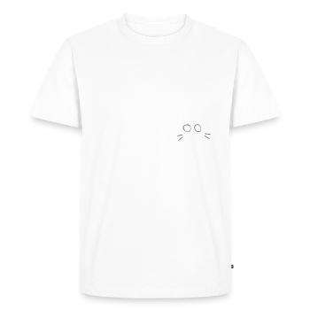 Mon chat est mon Valentin - T-shirt Premium bio Homme - blanc - Devant - Nico (187cm)