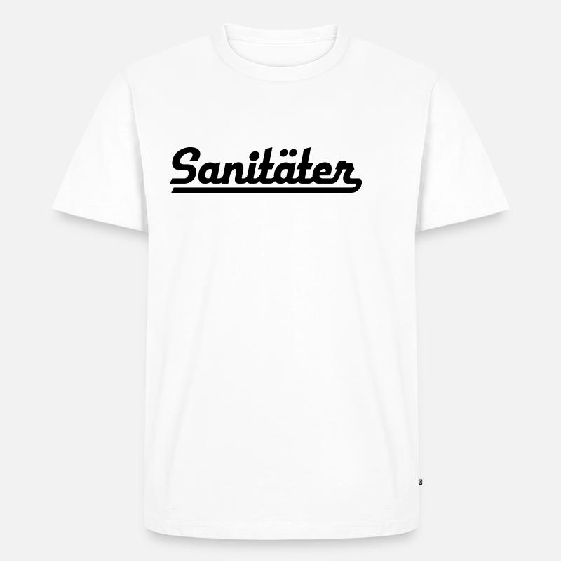 Sanitäter - Männer Premium Bio T-Shirt - Weiß