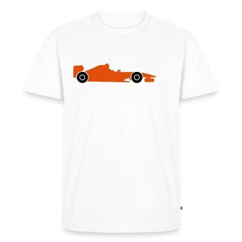 formule 1 voiture course 107 - T-shirt Premium bio Homme - blanc - Devant - Nico (187cm)