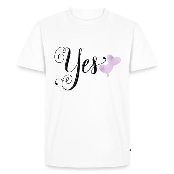 Wedding: Yes, I want - Men's Premium Organic T-Shirt - white - Front - Nico (187cm)