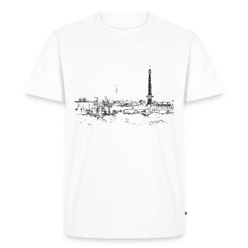 Berlin skyline - Men's Premium Organic T-Shirt - white - Front - Nico (187cm)