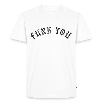 Funk You - T-shirt Premium bio Homme - blanc - Devant - Nico (187cm)