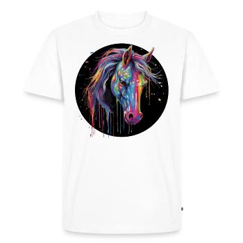 L’amour des chevaux - T-shirt Premium bio Homme - blanc - Devant - Nico (187cm)
