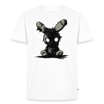 Mignon lapin effrayant - T-shirt Premium bio Homme - blanc - Devant - Nico (187cm)