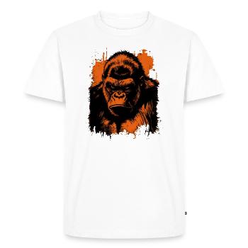 Gorille - T-shirt Premium bio Homme - blanc - Devant - Nico (187cm)