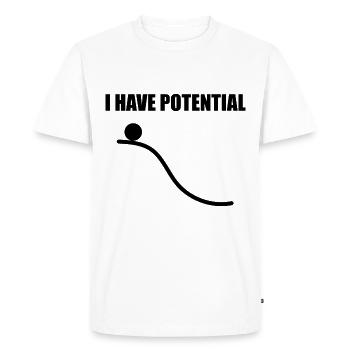 I have potential physicist physics physically math - Men's Premium Organic T-Shirt - white - Front - Nico (187cm)