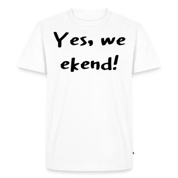 yes we can weekend - Men's Premium Organic T-Shirt - white - Front - Nico (187cm)