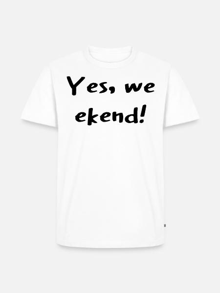 yes we can weekend - Men's Premium Organic T-Shirt - white