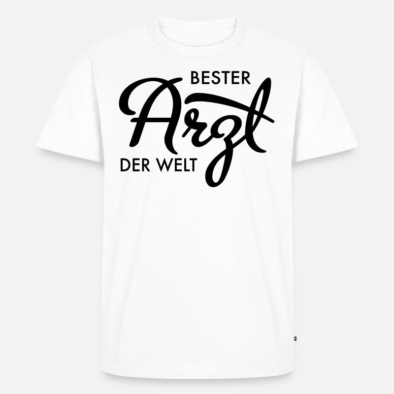 Bester Arzt der Welt - Männer Premium Bio T-Shirt - Weiß