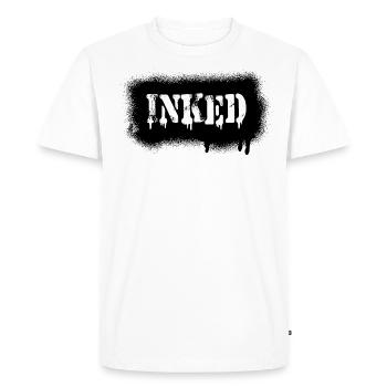 Inked Tattoo Airbrush Sprayer retro Style - Men's Premium Organic T-Shirt - white - Front - Nico (187cm)