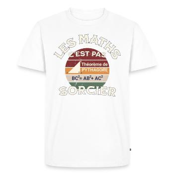 Math is not rocket science Copy - Men's Premium Organic T-Shirt - white - Front - Nico (187cm)