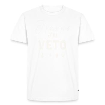 I can't I have a vet - Men's Premium Organic T-Shirt - white - Front - Nico (187cm)