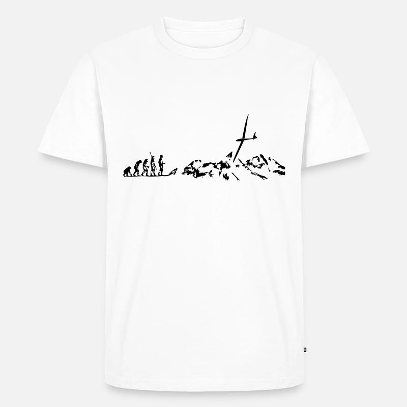 evolution glider glider glider glider - Men's Premium Organic T-Shirt - white