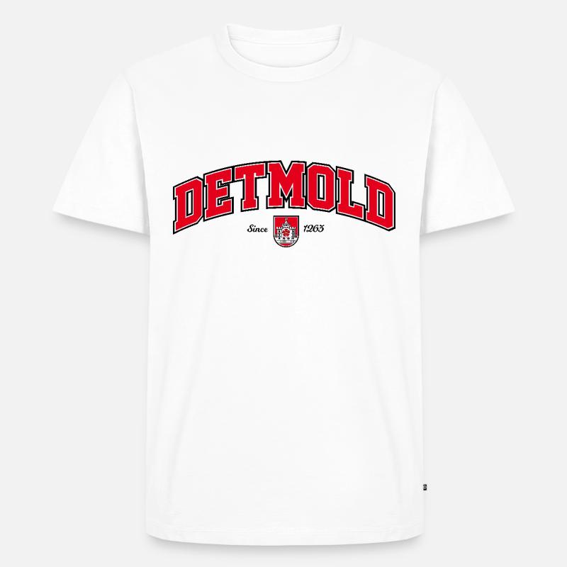 Detmold - Männer Premium Bio T-Shirt - Weiß