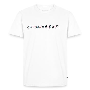 Sœur frères et sœurs cadeau pour soeur - T-shirt Premium bio Homme - blanc - Devant - Nico (187cm)