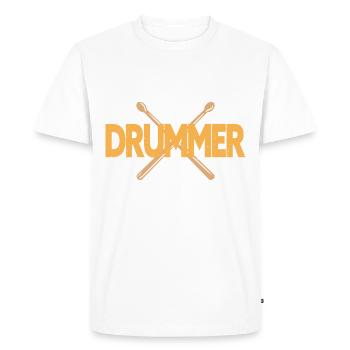 Drumsticks Band de musique - T-shirt Premium bio Homme - blanc - Devant - Nico (187cm)