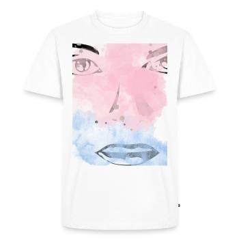 Face - Men's Premium Organic T-Shirt - white - Front - Nico (187cm)