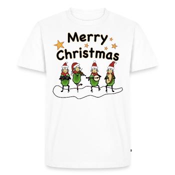 Joyeux groupe folklorique de Noël - T-shirt Premium bio Homme - blanc - Devant - Nico (187cm)