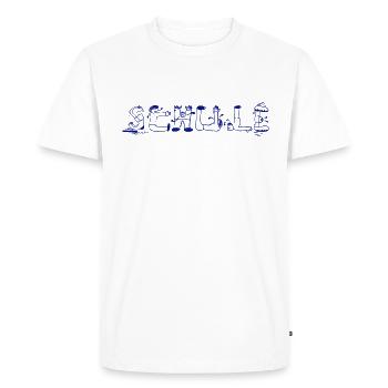 Ecole - Inscriptions à l'école - Mon premier jour - T-shirt Premium bio Homme - blanc - Devant - Nico (187cm)