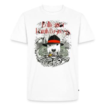 Bull Terrier - It's Family Business - Men's Premium Organic T-Shirt - white - Front - Nico (187cm)
