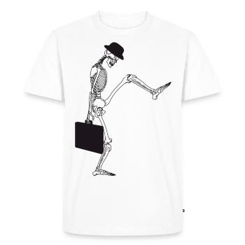 Lustiges Der Tod geht albern Bild - Männer Premium Bio T-Shirt - Weiß - Vorne - Nico (187cm)