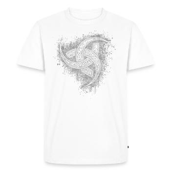 cornes d'odin - tatouage de runes tribales - viking - T-shirt Premium bio Homme - blanc - Devant - Nico (187cm)