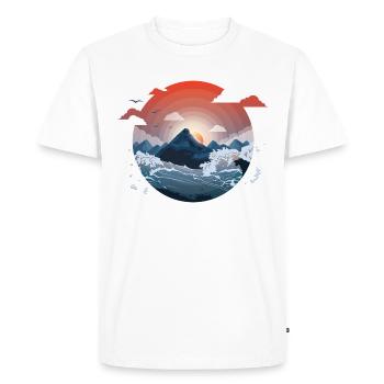 Surrounded by the storm - Men's Premium Organic T-Shirt - white - Front - Nico (187cm)