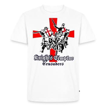 knights templar Holy Crusaders - Men's Premium Organic T-Shirt - white - Front - Nico (187cm)