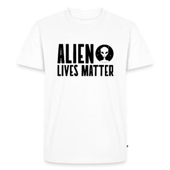 Alien Lives Matter - T-shirt Premium bio Homme - blanc - Devant - Nico (187cm)