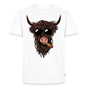 Smoking Joint Cow - T-shirt Premium bio Homme - blanc - Devant - Nico (187cm)