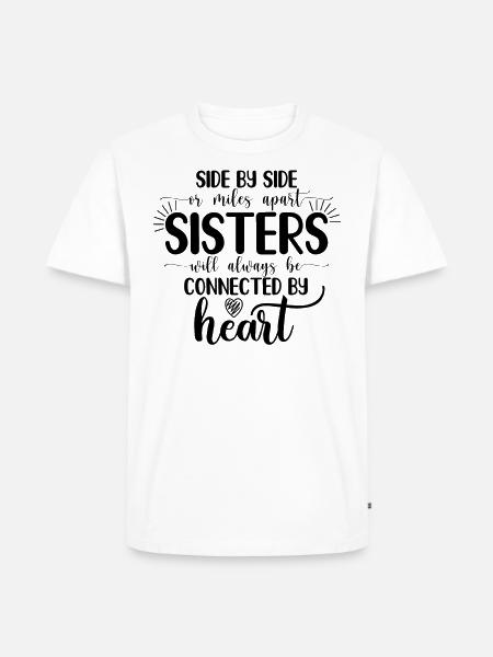 Side by side or mileSide by side or miles apart Si - Men's Premium Organic T-Shirt - white