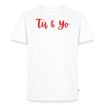 Chiens promener chiens Meilleur amis - T-shirt Premium bio Homme - blanc - Devant - Nico (187cm)