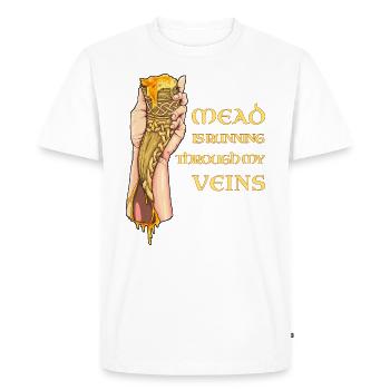 Mead is running through my veins - Met - Men's Premium Organic T-Shirt - white - Front - Nico (187cm)