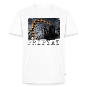 Pripyat - Ville fantôme radioactive de Tchernobyl - T-shirt Premium bio Homme - blanc - Devant - Nico (187cm)