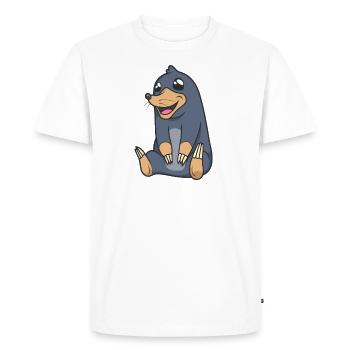 Taupe kawaii - T-shirt Premium bio Homme - blanc - Devant - Nico (187cm)