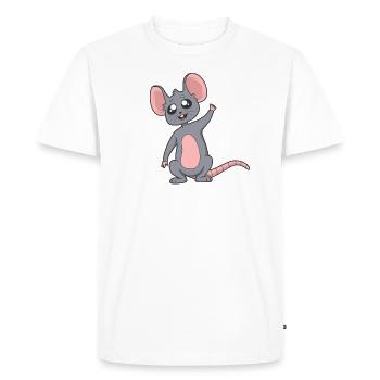 Kawaii Rat - Men's Premium Organic T-Shirt - white - Front - Nico (187cm)