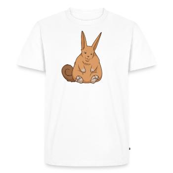 Souris lapin kawaii - T-shirt Premium bio Homme - blanc - Devant - Nico (187cm)