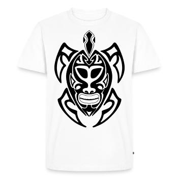 tortue polynésienne - T-shirt Premium bio Homme - blanc - Devant - Nico (187cm)