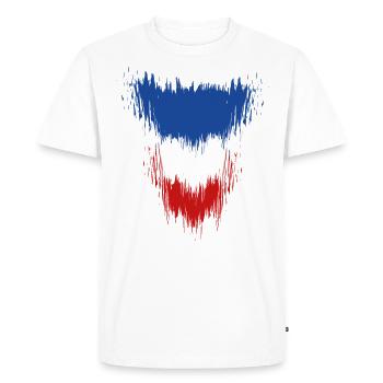 Fier d'être français ! - T-shirt Premium bio Homme - blanc - Devant - Nico (187cm)