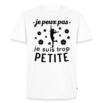 Je peux pas je suis trop Petite - T-shirt Premium bio Homme - blanc - Devant - Nico (187cm)