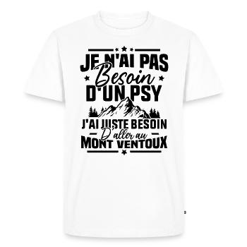 J'ai juste besoin d'aller au mont ventoux Humour - T-shirt Premium bio Homme - blanc - Devant - Nico (187cm)