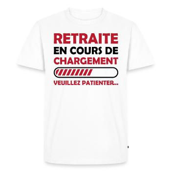 Retraite en cours de chargement - T-shirt Premium bio Homme - blanc - Devant - Nico (187cm)