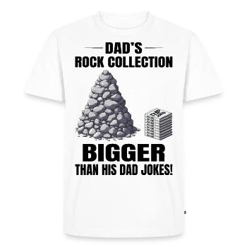 Mountain Rock Collecting Dad Collector Humorous - Men's Premium Organic T-Shirt - white - Front - Nico (187cm)