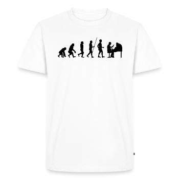 Evolution piano pianiste piano - T-shirt Premium bio Homme - blanc - Devant - Nico (187cm)